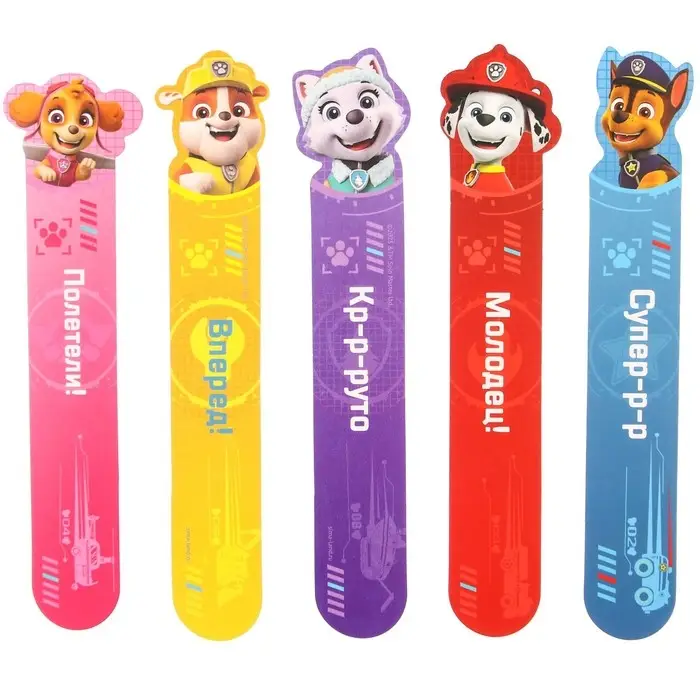 Закладки для книг, фигурные из картона, 5 шт. «Щенячий патруль» Закладки для книг, фигурные из картона, 5 шт. «Щенячий патруль»