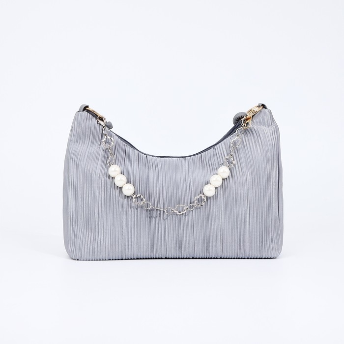 Сумка-багет на молнии, цвет серый Сумка-багет на молнии, цвет серый