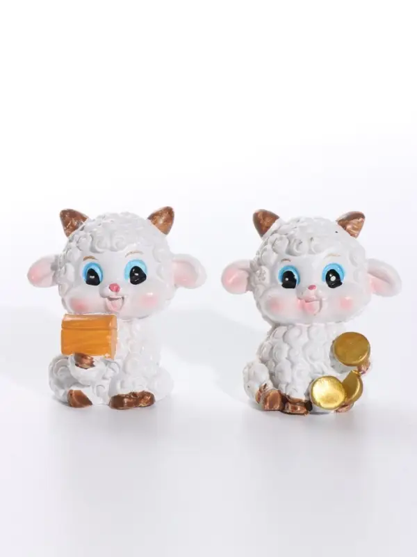 Фигурка полистоун &laquo;Бараш - кудряш с сундуком&raquo;, 4.5&times;3.5&times;4 см, МИКС