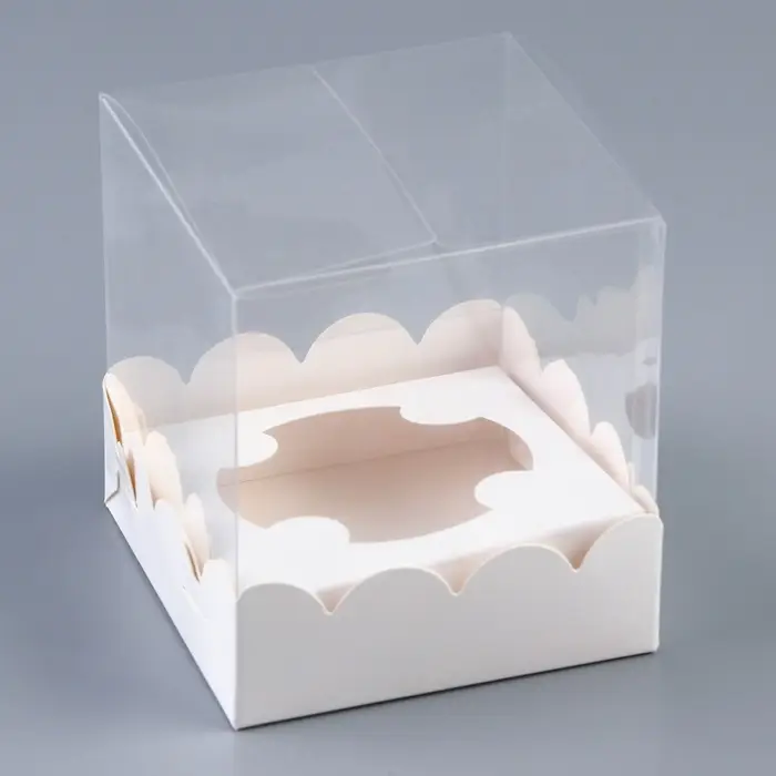 Коробка под 1 капкейк с прозрачной крышкой 9.2×9.2×10 см Коробка под 1 капкейк с прозрачной крышкой 9.2×9.2×10 см
