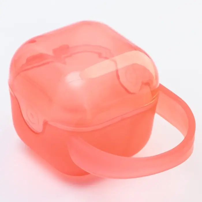 Контейнер для хранения и стерилизации детских сосок и пустышек, розовый