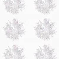 Ёлочные игрушки набор 6 шт. &laquo;Зимнее волшебство. Снежинка - пушинка&raquo;, d=6 см, белый