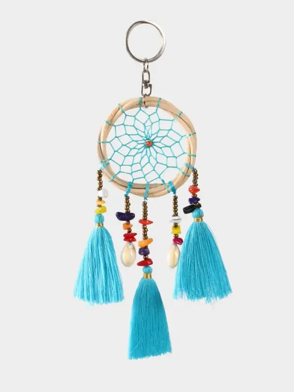 Брелок Брелок "Ловец снов" 17 см, цв. голубой