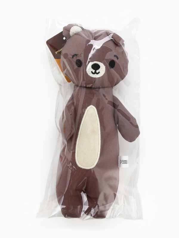 Игрушка для собак с пищалкой  Игрушка для собак с пищалкой "Мишка" из текстиля, 12*25 см