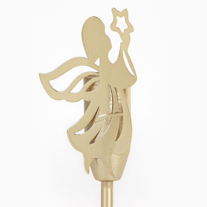 Подсвечник новогодний «Новый год: Ангел, зол., 7,4 х 15,3 см, диам. под свечу 2,2 см Подсвечник новогодний «Новый год: Ангел, зол., 7,4 х 15,3 см, диам. под свечу 2,2 см