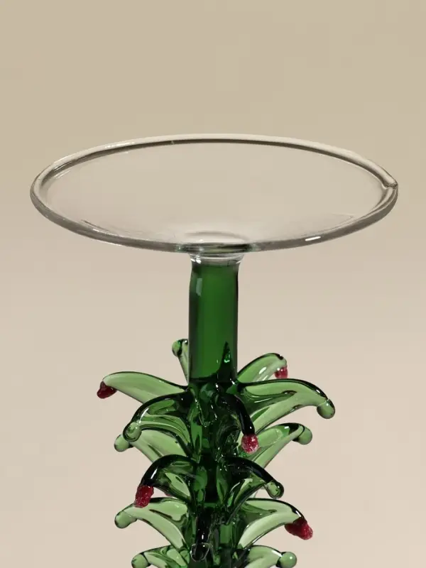 Бокал для шампанского Бокал для шампанского "Елочный", зеленый 6х25 см