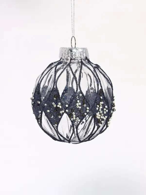 Ёлочные шары набор 9 шт. &laquo;Комета&raquo;, d=8 см, галант, тёмно-синие