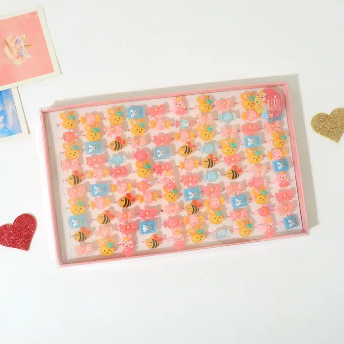 Кольцо детское «Выбражулька» игрушки, форма МИКС, цвет МИКС, безразмерное Кольцо детское «Выбражулька» игрушки, форма МИКС, цвет МИКС, безразмерное