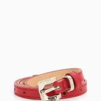 Ремень женский тонкий, 110&times;1.3 см, с пряжкой металл, красный