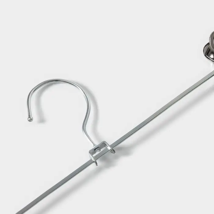 Вешалка для брюк и юбок с зажимами, 30×10 см, серебряная Вешалка для брюк и юбок с зажимами, 30×10 см, серебряная
