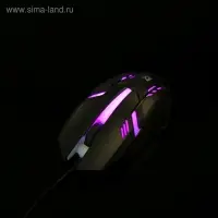 Мышь Defender Cyber MB-560L, игровая, проводная, оптическая, подсветка, 3 кнопки, 1600 dpi, черная