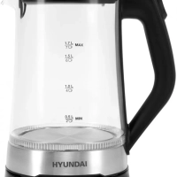 Чайник HYK-G3401 1,7л 2200Вт черный (стекло)