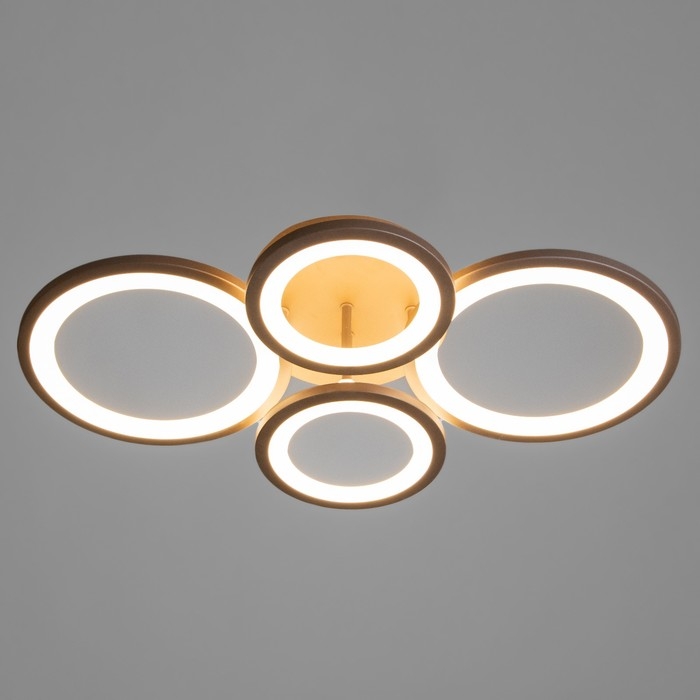 Люстра Люстра "Кольца" LED 80Вт Коричневый 2700-6400к 60х45х14