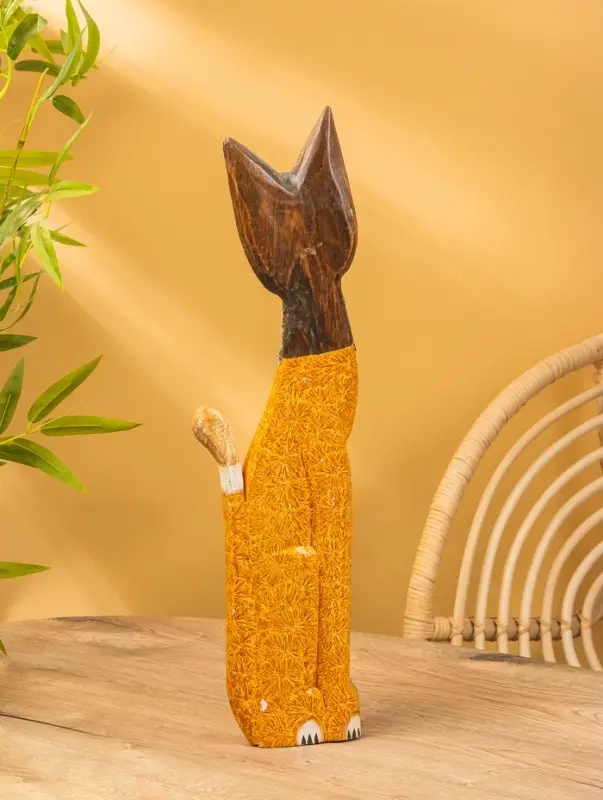 Сувенир «Кошка», 60×14×6 см, дерево, коричневый, МИКС Сувенир «Кошка», 60×14×6 см, дерево, коричневый, МИКС