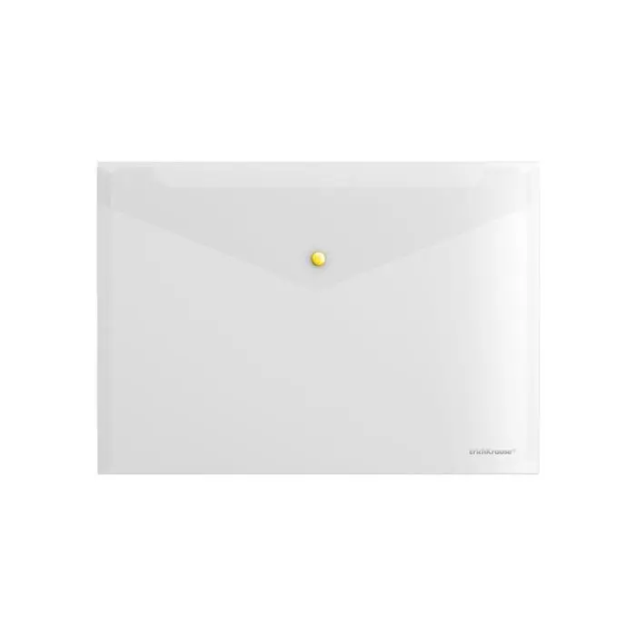 Папка-конверт на кнопке А4, 160 мкм, ErichKrause Glossy Clear, глянцевая, с цветной кнопкой, прозрачная, микс Папка-конверт на кнопке А4, 160 мкм, ErichKrause Glossy Clear, глянцевая, с цветной кнопкой, прозрачная, микс