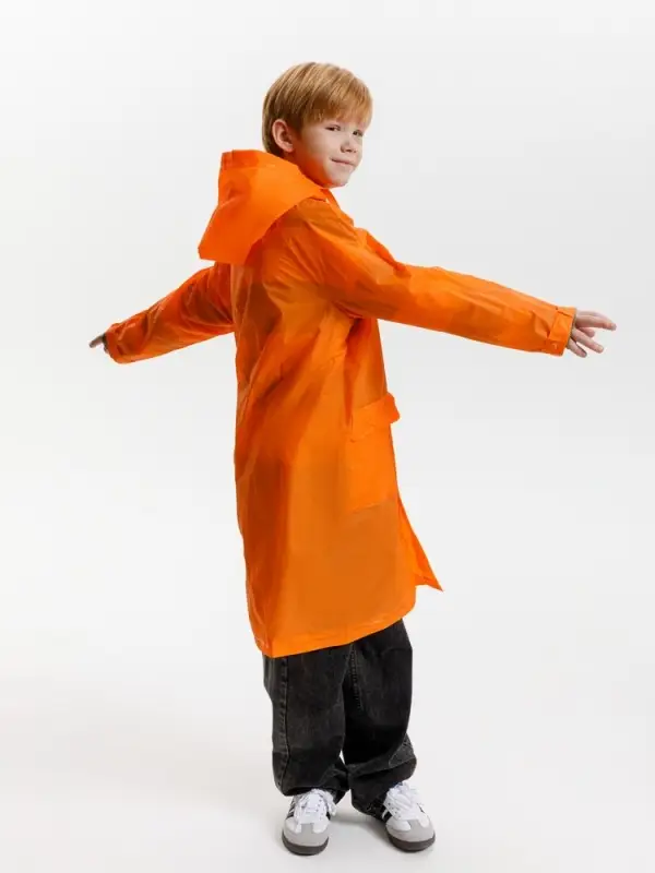 Дождевик детский RainDrop Kids, оранжевый, 10 лет (рост 130-140) Дождевик детский RainDrop Kids, оранжевый, 10 лет (рост 130-140)