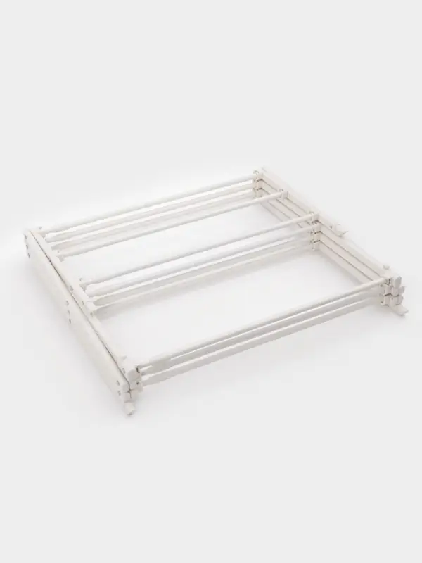 Сушилка для белья напольная LaDо́m, складная, раздвижная, металл, белая