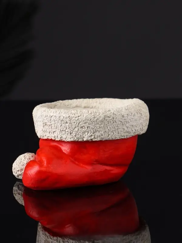 Подсвечник  Подсвечник "Колпак" 9х7х5 см, красный