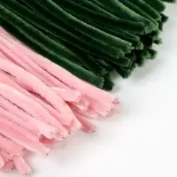 Синельная проволока, набор 100 шт, размер 1 шт 30х0,8 см, цвет розовый и зеленый Синельная проволока, набор 100 шт, размер 1 шт 30х0,8 см, цвет розовый и зеленый