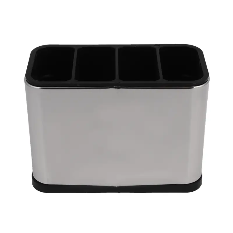 Подставка для столовых приборов тм VETTA, 18х13х8,5см, пластик, цвет серебро