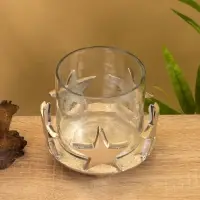 Подсвечник со стеклом &laquo;Созвездие&raquo;, 11&times;11&times;12 см, алюминий