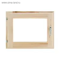 Окно деревянное для бани, 40&times;50 см, двойное стекло, &laquo;Добропаровъ&raquo;