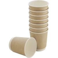 Стакан одноразовый бум двухслойный d-80мм 250мл коричневый (25шт/уп)