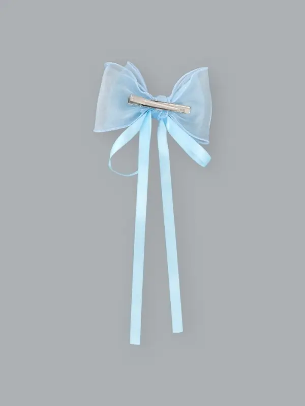 Бант для волос на заколке с лентами, голубой, Холодное сердце