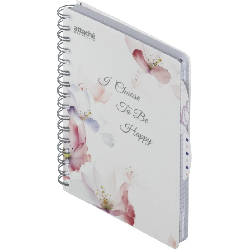 Бизнес-тетрадь А5,140л,кл,сп,пласт Attache Selection Flower Dreams I Choose
