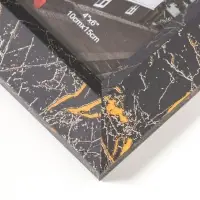 Фоторамка пластик 10х15 см "Гедеон" чёрный с золотом 21х16х2 см