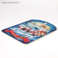 Доска разделочная сувенирная "С Новым годом. Лошади", 27,5х19,5см