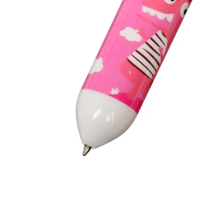 Ручка шариковая многоцветная, автоматическая, 10 цветов, «Динозавр», цвет розовый, в пакете Ручка шариковая многоцветная, автоматическая, 10 цветов, «Динозавр», цвет розовый, в пакете