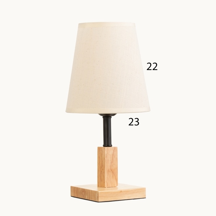 Лампа настольная Лампа настольная "Колд" 1х40Вт Е27 светлое дерево 16х16х34см