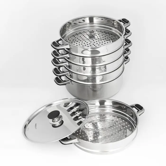 Мантоварка Катунь &laquo;Алтын&raquo;, 7.5 л, d=30 см, 5 секций, капсульное дно, индукция, нержавеющая сталь