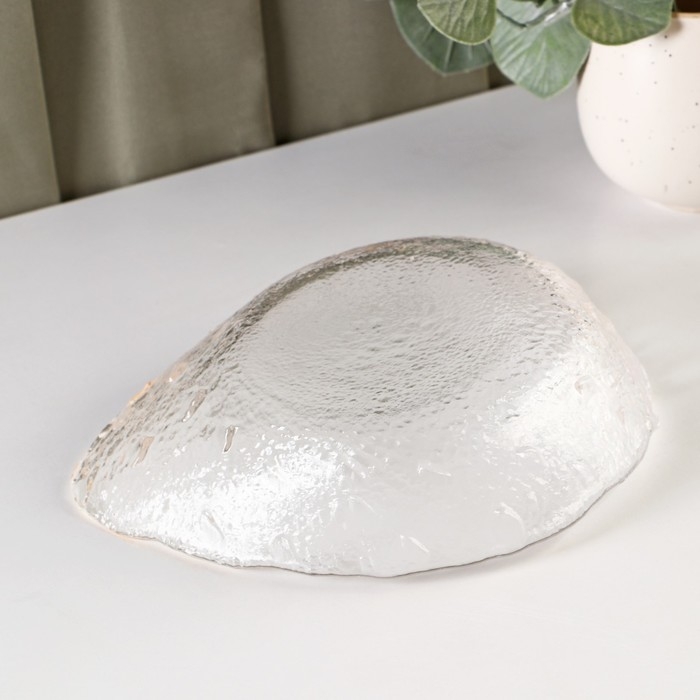 Салатник стеклянный фигурный «Ракушка», 550 мл, 20.5×15×6 см Салатник стеклянный фигурный «Ракушка», 550 мл, 20.5×15×6 см