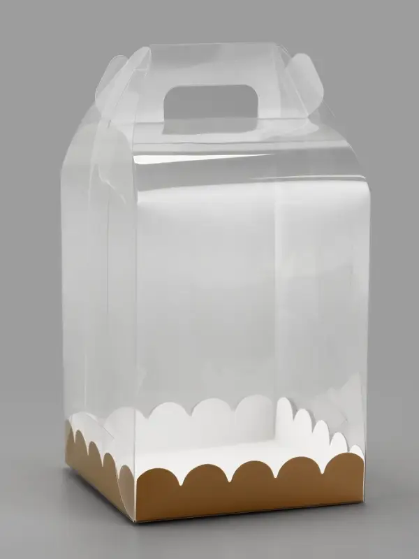 PVC Коробка для бенто - торта, прозрачная, 14&times;14&times;18 см