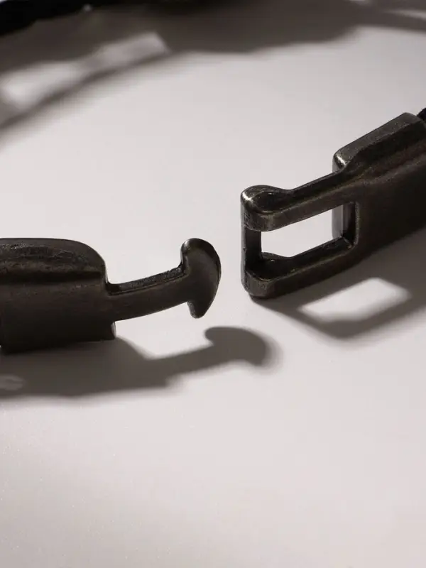 Браслет кожа &laquo;Совушка&raquo;, чёрный в серебре, L=20 см