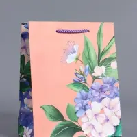 Пакет подарочный ламинированный &laquo;Цветы эмоций&raquo;, персиковый, 18&times;22.3&times;10 см