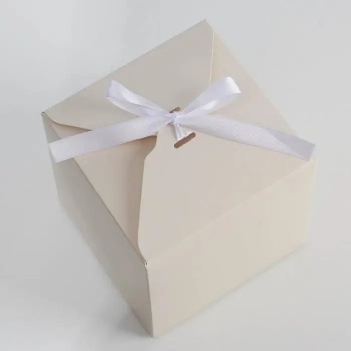 Коробка подарочная складная, упаковка, «Бежевая», 12 х 12 х 12 см Коробка подарочная складная, упаковка, «Бежевая», 12 х 12 х 12 см