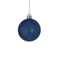 Ёлочные игрушки &laquo;Зимняя музыка&raquo;, шары новогодние, набор d=6 см, 12 шт., узор, синий