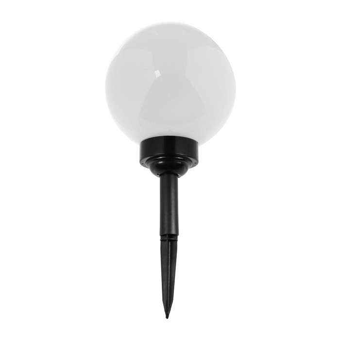 Садовый светильник на солнечной батарее «Большой шар», 20×42×20 см, 4 LED, свечение тёплое белое Садовый светильник на солнечной батарее «Большой шар», 20×42×20 см, 4 LED, свечение тёплое белое