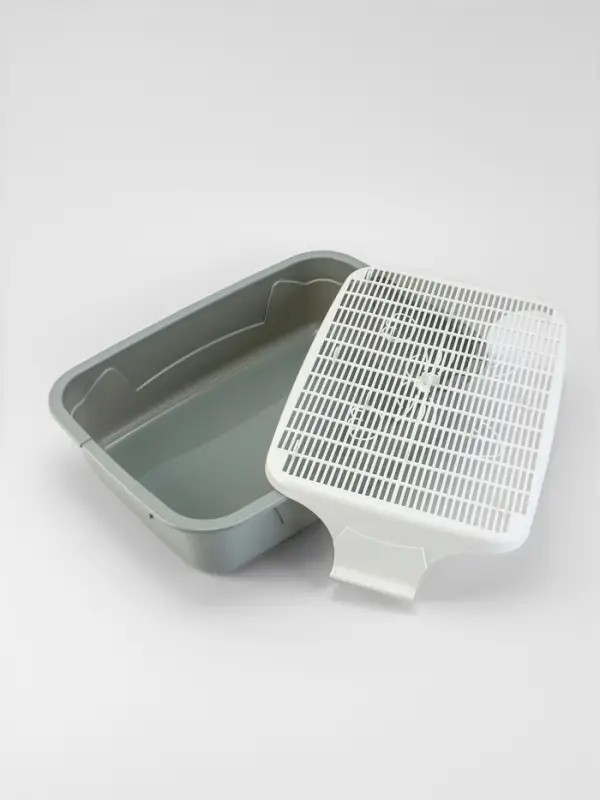 Туалет с сеткой, 44&times;33&times;11.5 см, серый, белый
