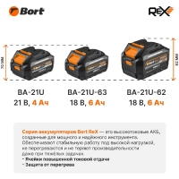 Аккумулятор (батарея) BORT BA-21U-62