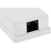 Розетка настенная TWT TWT-SM1-45-WH 1 порт RJ-45 кат. 5е, UTP, белая