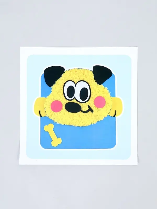 Вышивка по фетру "Собака"