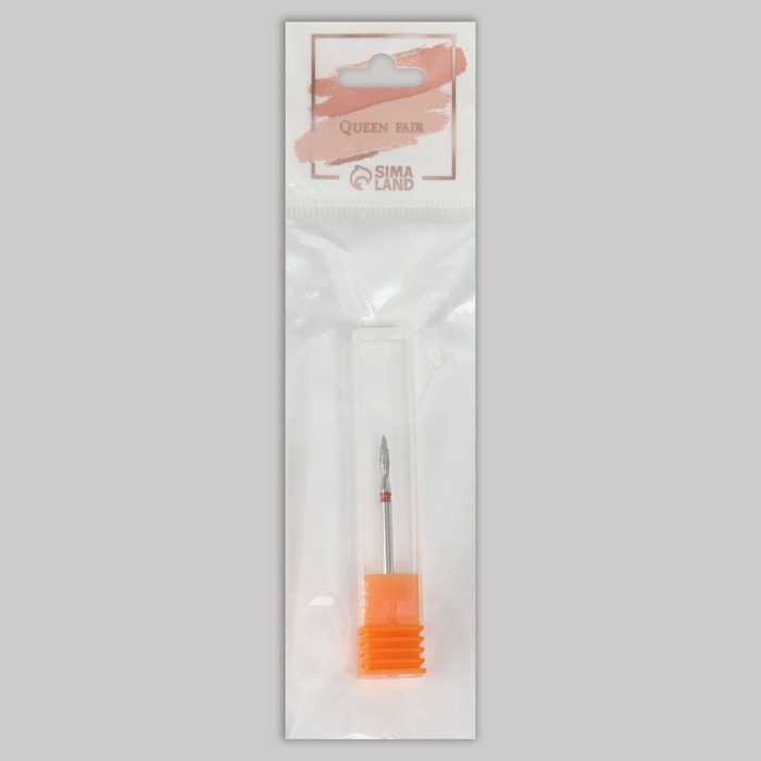 Фреза алмазная для маникюра «Пламя», мелкая зернистость, 2,1 × 8 мм, в пластиковом футляре Фреза алмазная для маникюра «Пламя», мелкая зернистость, 2,1 × 8 мм, в пластиковом футляре