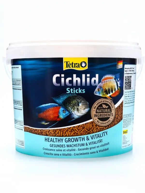 Корм Tetra Cichlid Sticks для рыб, гранулы, 10 л. 2.9 кг
