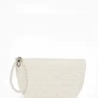 Косметичка дор Цветок 22*6*16, отд на молнии, молочный