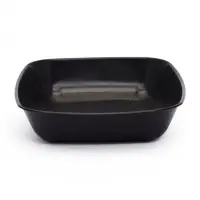 Туалет для кошек, 33.5&times;25&times;6 см, округлый, без сетки, пластик, чёрный