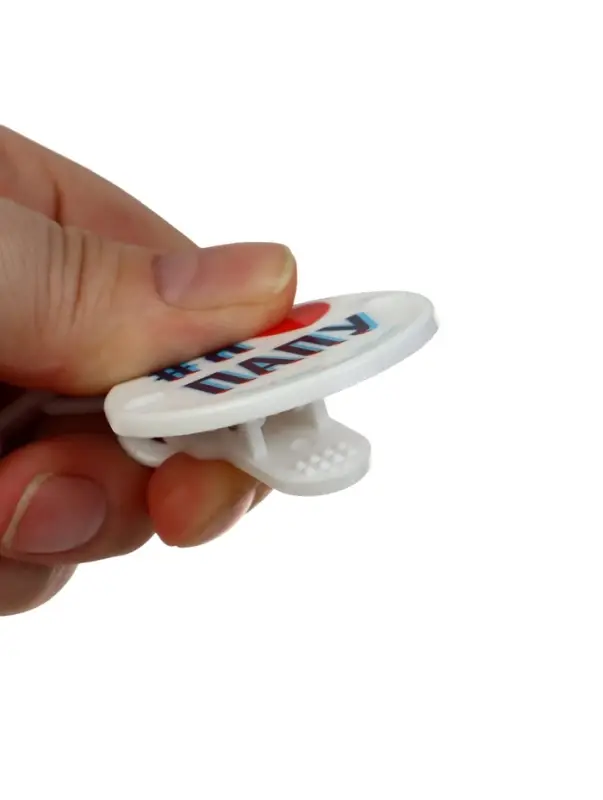 Держатель для соски - пустышки &laquo;Я люблю папу&raquo;, на цепочке, белый